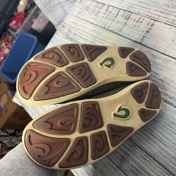 OluKai Men’s 11 Nohea Mesh Slip-On Shoes Brown Green Comfort Loafers Casual - Picture 3 of 4